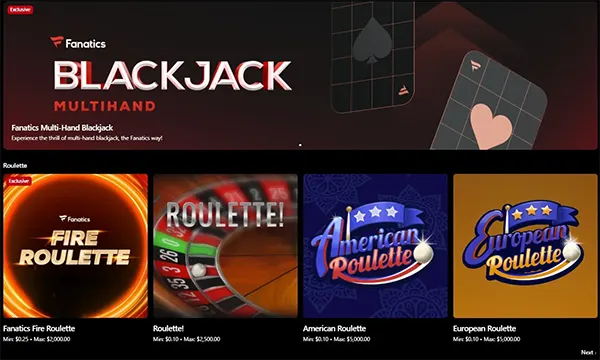 Casino gaming interface